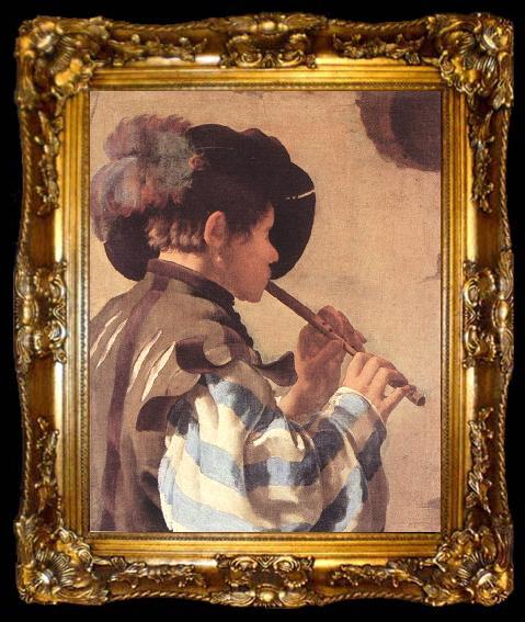 framed  TERBRUGGHEN, Hendrick The Flute Player et, ta009-2